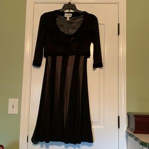 Joseph Ribkoff Black striped dress with bolero NWT